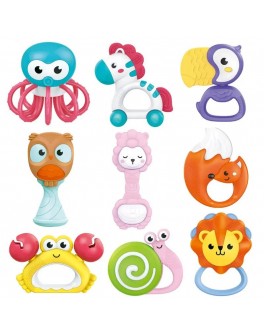 Набір брязкальців Baby Toys Тварини, 9 штук, прорізувачі (SL 84847)