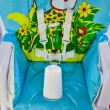 Дитячий стільчик для годування JOY Жираф, колір блакитний, м'який PVC (К-61735)
