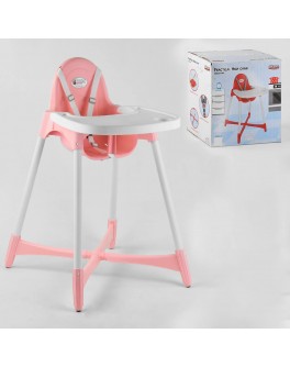 Стілець для годування Pilsan рожевий, 3-х точковий ремінь безпеки, знімна стільниця (07-504)