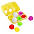 Іграшка для розвитку Яєчний лоток Fun Game Геометричні фігури 3D сортер, 6 яєць (44152)