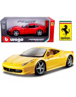 Автомодель - FERRARI 458 ITALIA (ассорти желтый, красный, 1:24) - KDS 18-26003