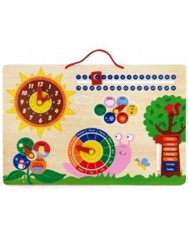 Дерев'яна іграшка Viga Toys Календар і Годинник (50380) - afk 50380