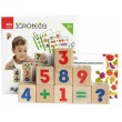 Дерев'яна розвиваюча іграшка Igroteco Кубики математика для дітей 9 деталей (900736)