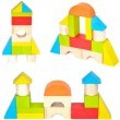 Дерев'яні кубики Ігротеко Будівельні блоки, 14 фігур (900453)