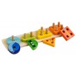 Дерев'яна гра Геометрія платформа з кілочками іграшка 30 см (С 48567)