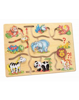 Деревянная игра Подбери голову животному Африка Bino (88096) - Bin 88096