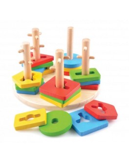 Деревянная игрушка логический круг Монтессори - Rud 019