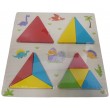 Дерев'яна гра рамка-вкладиш Геометричні фігури Трикутник (C 54701)