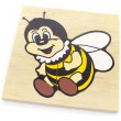Рамка-вкладиш Монтессорі з дерева Бджола Lam Toys 6 деталей (1480-5)