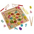 Дерев'яна гра Логіка, сортер, шнурівка, магнітна риболовля, гра з кульками (С 49366)