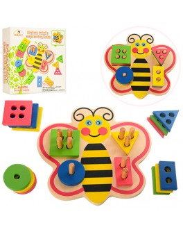 Деревянная игрушка Woody Бабочка Геометрика (MD 0964) - mpl MD 0964