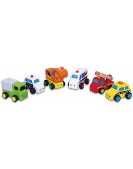 Деревянная игрушка Viga Toys Мини-машинки 6 шт (59621) - afk 59621
