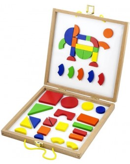 Магнитная мозаика с деревянными фигурами Viga Toys Формы и Цвет (59687) - afk 59687