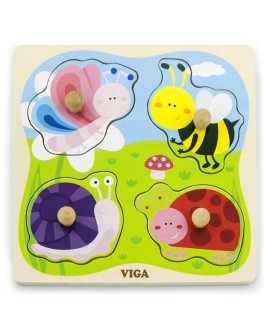 Деревянная игрушка пазл Viga Toys Насекомые (50131) - afk 50131