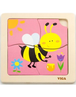 Дерев'яна іграшка пазл Viga Toys Бджілка (50138) - afk 50138