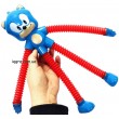 Іграшка антистрес Їжачок Сонік Pop Tube поп туб, гофра, світиться, синьо-червоний (1638-8 A)
