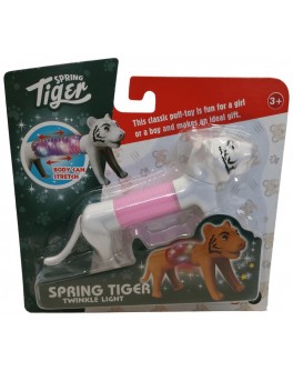Розвиваюча сенсорна іграшка Тигр Pop Tube антистрес поп туб, гофра, світиться, білий (SS 7029)