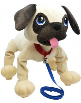 Интерактивная игрушка Peppy Pets Веселая прогулка - Мопс, 28 см (245291) - KDS 245291