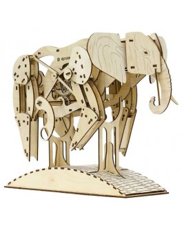 Механический конструктор 3D из дерева Слон, MR. Playwood - MPlay 10004