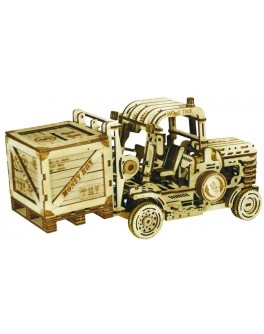 Механический 3D пазл Погрузчик с копилкой, Wood Trick - WT 4820195190234