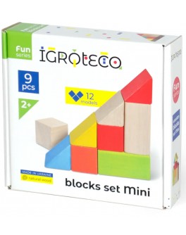 Дерев'яні кубики Ігротеко кольорові 9 шт (900163)