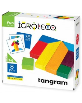 Головоломка Ігротеко Танграм 8 елементів + картки із завданням (900446)