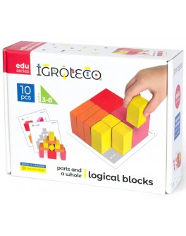 Логічні дерев'яні кубики Ігротеко Частини та ціле (900460)