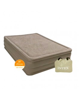 Надувная двуспальная кровать Intex со встроенным насосом 152х203х51 см (67954) - mpl 67954