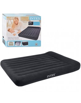 Надувной двуспальный велюр-матрас Intex Pillow Rest Classic Bed 152х203х30 см (66781) - mpl 66781