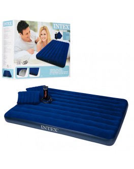 Надувной двуспальный матрас Intex с подушками 203x152 см (68765) - mpl 68765