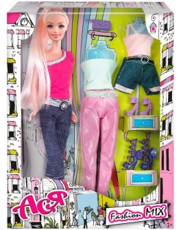 Кукла Ася Модный микс Блондинка в джинсах 28 см (35078) - ves 35078