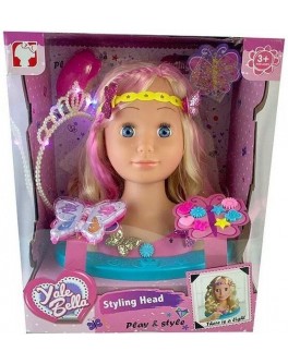 Лялька-голова манекен для зачісок та макіяжу, світловий ефект, з аксесуарами (YL 888 D)