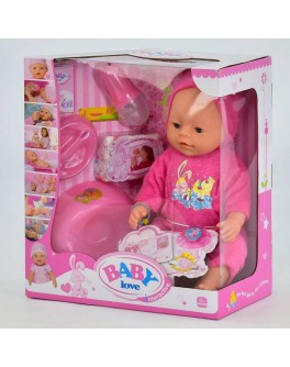Кукла Baby Born BL023E в розовом комбинезоне с капюшоном 
