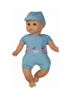 Кукла для купания в голубом с уточкой (37150) 32 см без коробки Paola Reina - kklab 37150