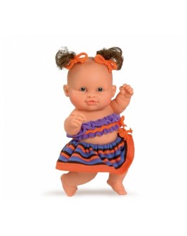 Кукла-пупс европейка в оранжевом, 22 см (01205) Paola Reina - kklab 01205