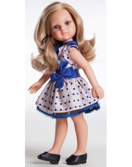 Кукла Карла в платье с синим бантом Paola Reina, 32 см - kklab 04506