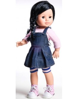 Кукла Лиз в джинсовом сарафане Paola Reina, 40 см - kklab 06006