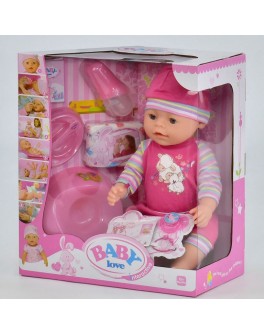 Пупс функциональный Baby Born BL 023 I в розовом костюмчике с барашком 