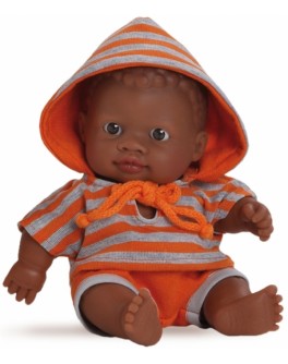 Кукла-пупс мулат в оранжевом, 22 см (01200) Paola Reina - kklab 01200
