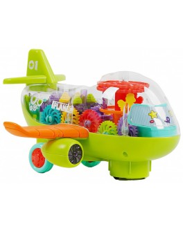 Музична іграшка Літак, шестерні, пісня, автоматичний рух (80587)
