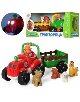 Музична іграшка Limo Toy Трактор фермера з причепом, озвучення українською (M 5572 UA)