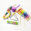 Набір дитячих музичних інструментів НУШ №1: ксилофон, бубенці, тріангл, гармошка, кастаньєти (11101)