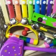 Набір дитячих музичних інструментів НУШ №1: ксилофон, бубенці, тріангл, гармошка, кастаньєти (11101)