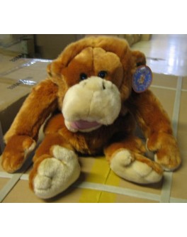 Мягкая игрушка Обезьяна орангутанг, одевается на руку, издаёт звук, 35 см - ves MK60045