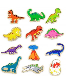 Дерев'яна іграшка Viga Toys магнітні фігурки Динозаври 20 шт (50289)
