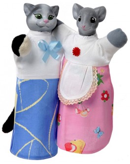 Ляльки-рукавички Кіт та Мишка