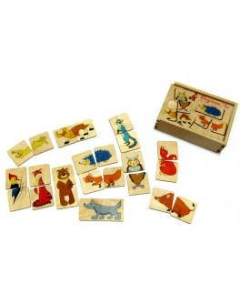 Деревянная игра Пазлы половинки Лесные животные Розумний Лис - roz 90017