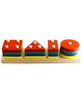 Деревянная игрушка Геометрик классический 4 фигуры Розумний Лис - roz 90008
