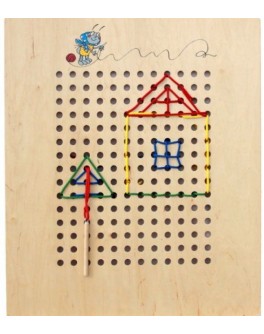 Игровая панель из дерева Шнуровка Вышивание Lam Toys - lam 446-2