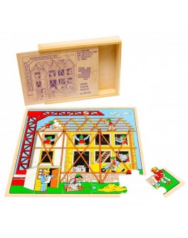 Деревянная игрушка пазл Стройка Lam Toys - lam 1433
